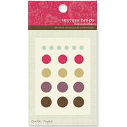 Crate Paper - Mia Collection - Texture Brads, CLEARANCE