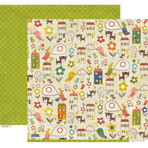 Crate Paper - Neighborhood Collection - 12 x 12 Double Sided Paper - Block Party