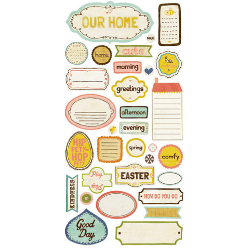 Crate Paper - Neighborhood Collection - Cardstock Stickers - Phrase