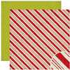 Crate Paper - North Pole Collection - Christmas - 12 x 12 Double Sided Paper - Peppermint, CLEARANCE