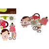 Crate Paper - Paper Doll Collection - Sparkle Chipboard Stickers with Glitter and Gem Accents, BRAND NEW