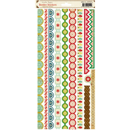 Crate Paper - Peppermint Collection - Christmas - Cardstock Stickers - Borders