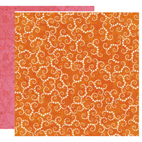 Crate Paper - Pink Plum Collection - 12 x 12 Double Sided Paper - Tangerine, CLEARANCE