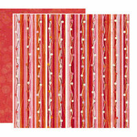 Crate Paper - Pink Plum Collection - 12 x 12 Double Sided Paper - Cranberries