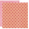 Crate Paper - Pink Plum Collection - 12 x 12 Double Sided Paper - Pomegranate, CLEARANCE