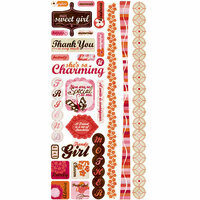 Crate Paper - Pink Plum Collection - Cardstock Stickers - Title, CLEARANCE