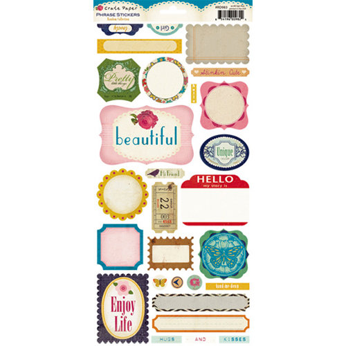 Crate Paper - Random Collection - Cardstock Stickers - Phrase