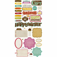Crate Paper - Snow Day Collection - Christmas - Cardstock Stickers - Phrase