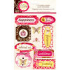 C R Gibson - Tapestry - Ruby Lemonade Collection - 3 Dimensional Stickers - Happiness
