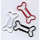 Creative Impressions - Dog Bone Clips - Red White and Black