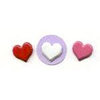 Creative Impressions - Brads - Heart - Pink Red and White - Medium