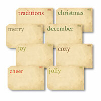 Chic Tags - Delightful Paper Tags - Christmas Vintage Flash Cards II - Set of 8
