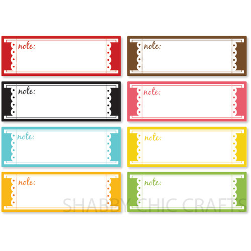 Chic Tags - Delightful Paper Tags - Date Strips - Set of 8