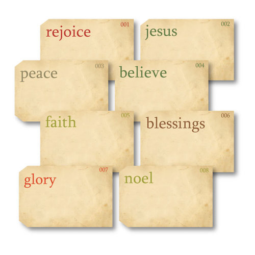 Chic Tags - Delightful Paper Tags - Faith Flash Cards - Set of 8