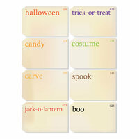 Chic Tags - Delightful Paper Tags - Halloween Vintage Flash Cards - Set of 8