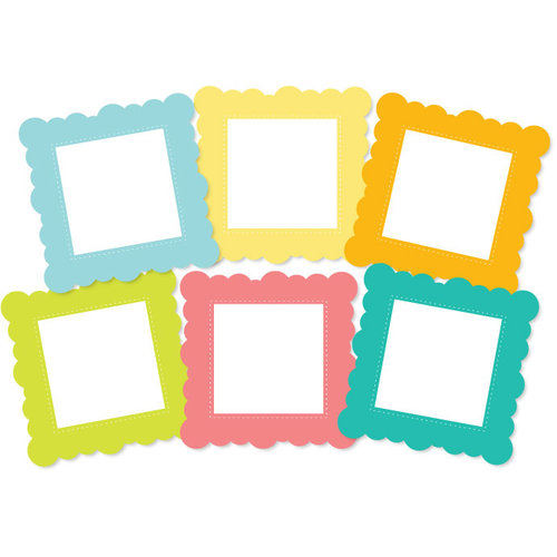 Chic Tags - Delightful Paper Tags - Scalloped Square Frames - Set of 6