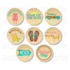 Chic Tags - Delightful Paper Tags - Soak Up The Sun Icons - Set of 8