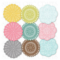 Chic Tags - Delightful Paper Tags - Spring Doilies - Set of 9