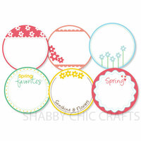 Chic Tags - Delightful Paper Tags - Spring Journaling Circles - Set of 6