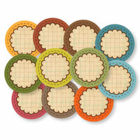 Chic Tags - Delightful Paper Tags - Vintage Scalloped Circles - Set of 11