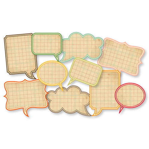Chic Tags - Delightful Paper Tags - Vintage Speech Bubbles - Set of 10