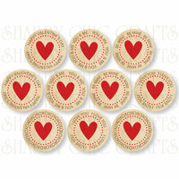 Chic Tags - Delightful Paper Tags - Vintage Valentine Tags - Set of 10