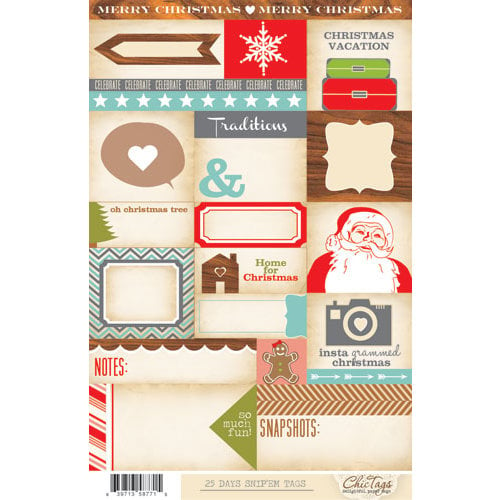 Chic Tags - Snip 'em Tags - Christmas - 25 Days Journaling Tags