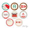 Chic Tags - Delightful Paper Tags - Valentine Collection - Love Note Icons - Set of 8