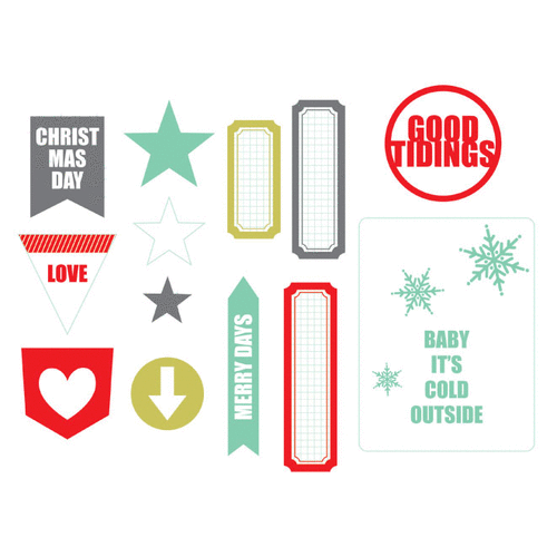 Chic Tags - Good Tidings Collection - Christmas - Clear Acetate Tags
