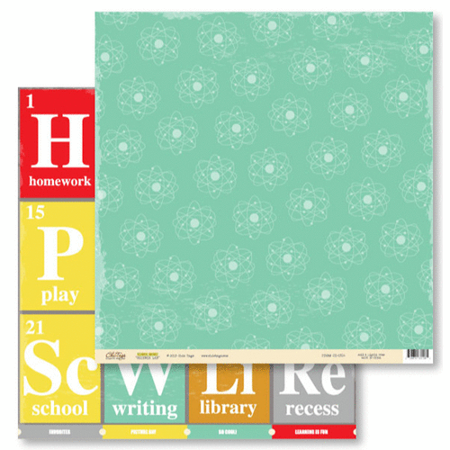Chic Tags - School House Collection - 12 x 12 Double Sided Paper - Science Lab