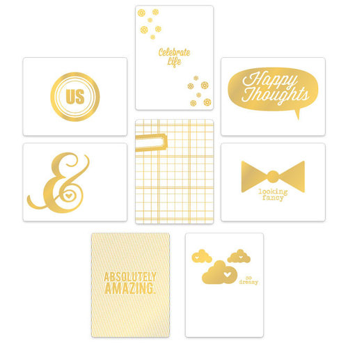 Chic Tags - Cloud 9 Collection - Cards with Foil Accents - Gold