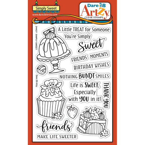 Dare 2B Artzy - Clear Photopolymer Stamps - Simply Sweet