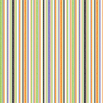 Doodlebug Designs - Patterned Paper - Halloween Collection - Loopy Stripes, CLEARANCE