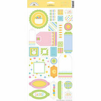 Doodlebug Designs - Easter Collection - Whimsy Wafers - Self-Adhesive Chipboard - Easter, CLEARANCE