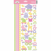 Doodlebug Design - Baby Girl Collection - Cardstock Stickers - Bitty Baby Girl