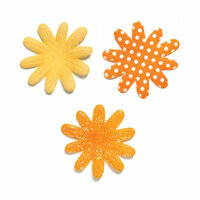 Doodlebug Designs - Silk Flowers - Tangerine, CLEARANCE