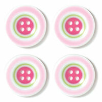 Doodlebug Designs - Striped Buttons - Baby Girl, CLEARANCE