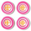 Doodlebug Designs - Striped Buttons - Raspberry Sunrise, CLEARANCE