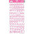 Doodlebug Design - Alphabet Cardstock Stickers - Simply Sweet - Bubblegum
