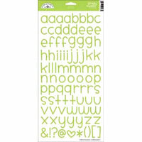 Doodlebug Design - Alphabet Cardstock Stickers - Simply Sweet - Limeade