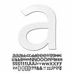 Doodlebug Design - Sugar Coated - Adhesive Chipboard Alphabet - Hopscotch Font - Lily White