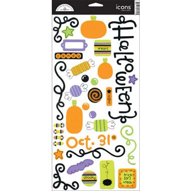 Doodlebug Design - Halloween Collection - Cardstock Stickers - Trick Or Treat