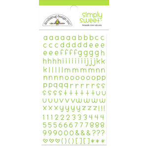 Doodlebug Design - Simply Sweet Mini Alphabet Rub-Ons - Limeade