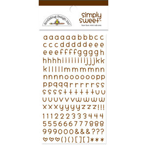 Doodlebug Design - Simply Sweet Mini Alphabet Rub-Ons - Bon Bon