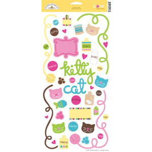 Doodlebug Design - Pretty Kitty Cat Collection - Cardstock Stickers - Pretty Kitty