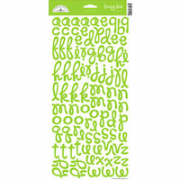 Doodlebug Design - Loopy Lou Alphabet Cardstock Stickers - Limeade