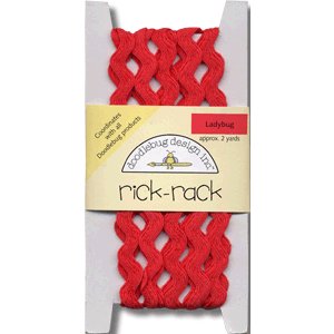 Doodlebug Design Cotton Rick Rack - Ladybug