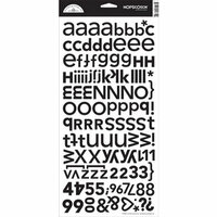 Doodlebug Design - Alphabet Cardstock Stickers - Hopscotch Font - Beetle Black