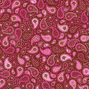 Doodlebug Design - Love Spell Valentine's Day Collection - 12x12 Paper - Cherry Chocolate Paisley