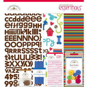 Doodlebug Design - Bow Wow Dog Collection - 12x12 Essentials Kit - Bow Wow